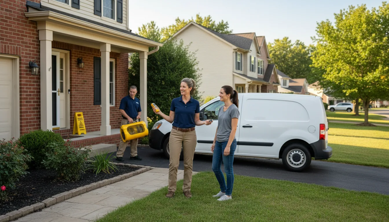 Residential water damage restoration in Ludlow, IL